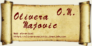 Olivera Majović vizit kartica